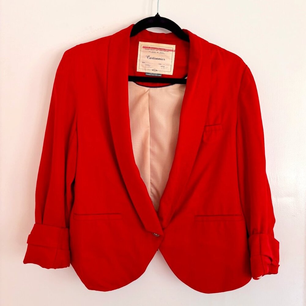 Anthropologie Cartonnier Red Blazer – Size 12